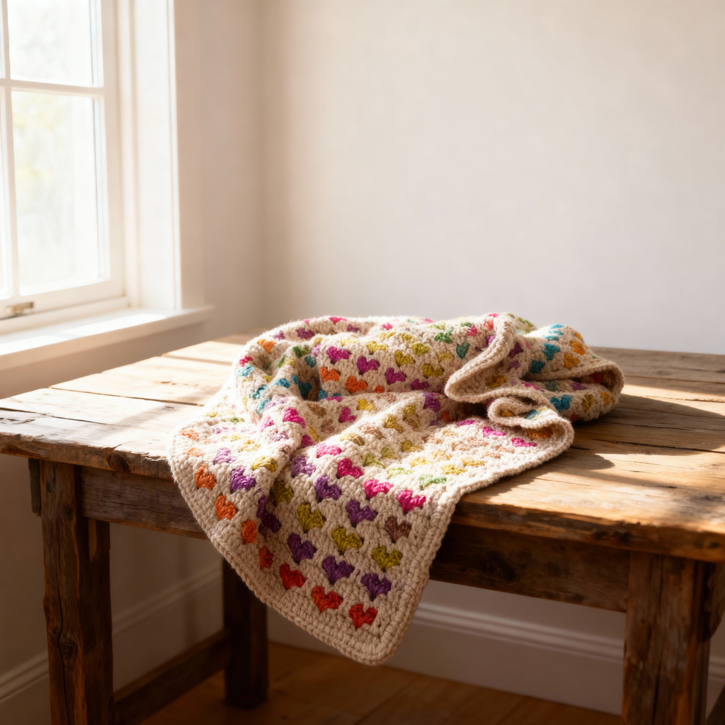 Heart Blanket - Crochet Pattern